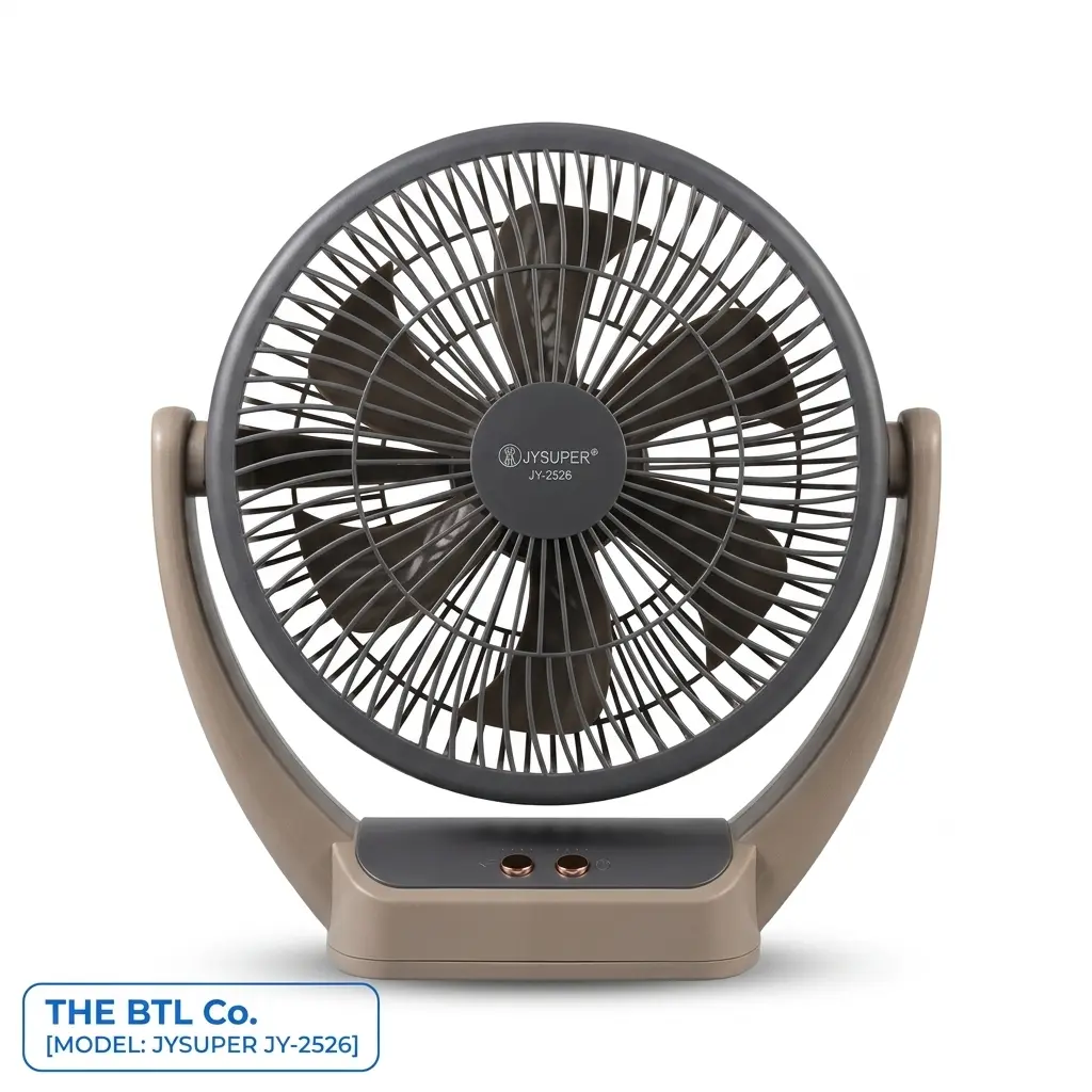 JYSUPER JY-2526 Premium Rechargeable Fan(Gray)