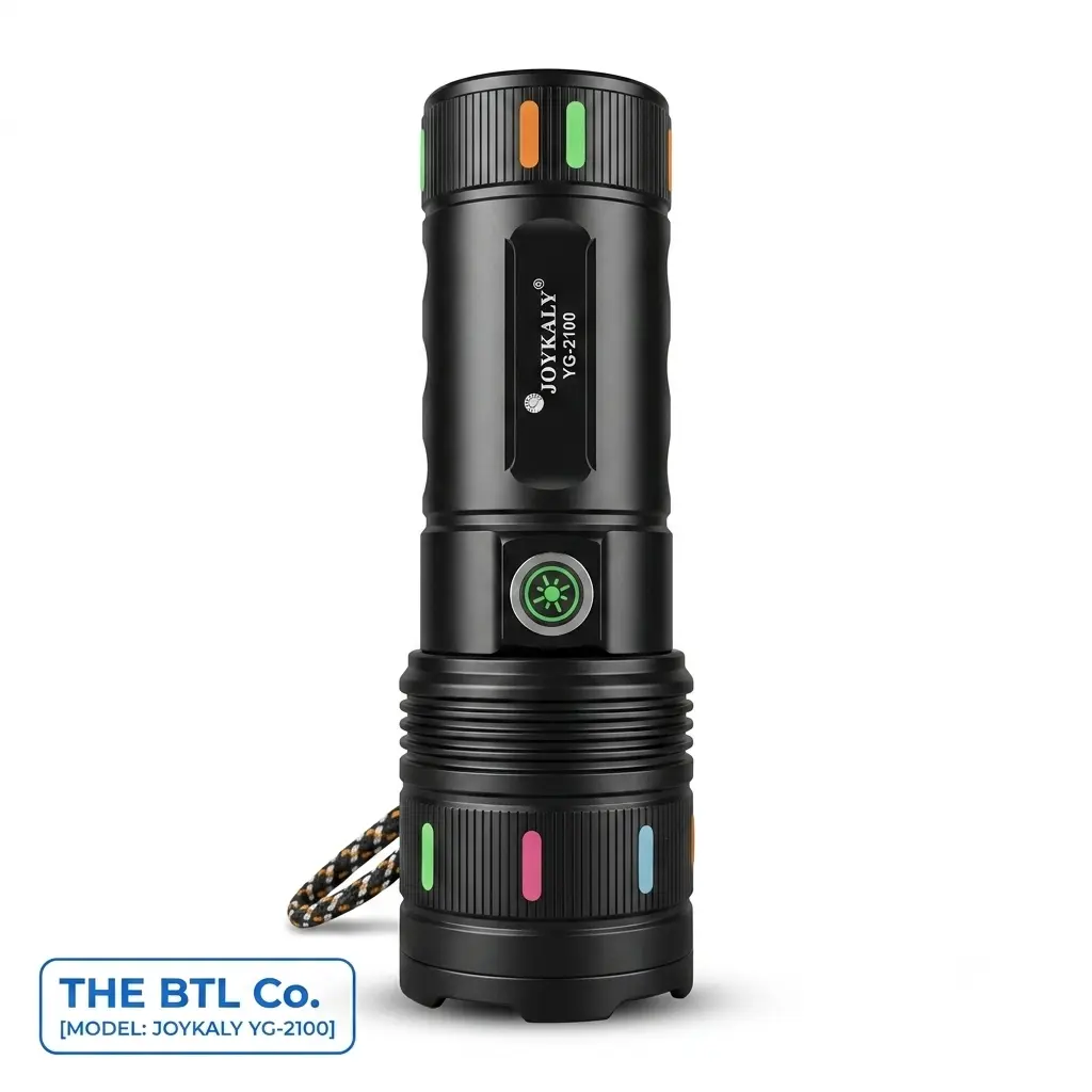 JOYKALY YG-2100 Rechargeable LED Torch Light – Zoomable High Power Flashlight